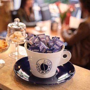 Set tazzone e piatto in porcellana Caffe Borbone X1